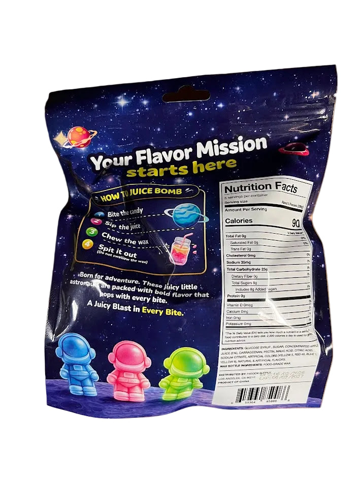 Juice Bomb Space Astronaut Wax Candy