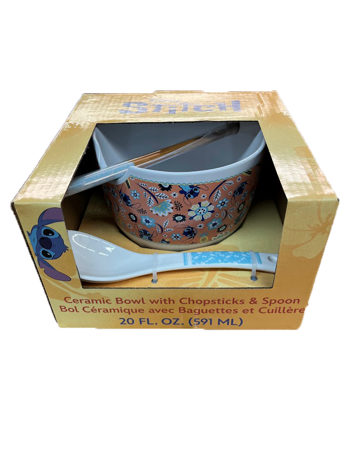Lilo & Stitch Stitch Floral Ramel Bowl
