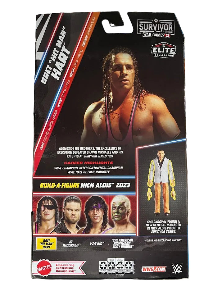 WWE Elite Live Events Bret Hart Action Figure