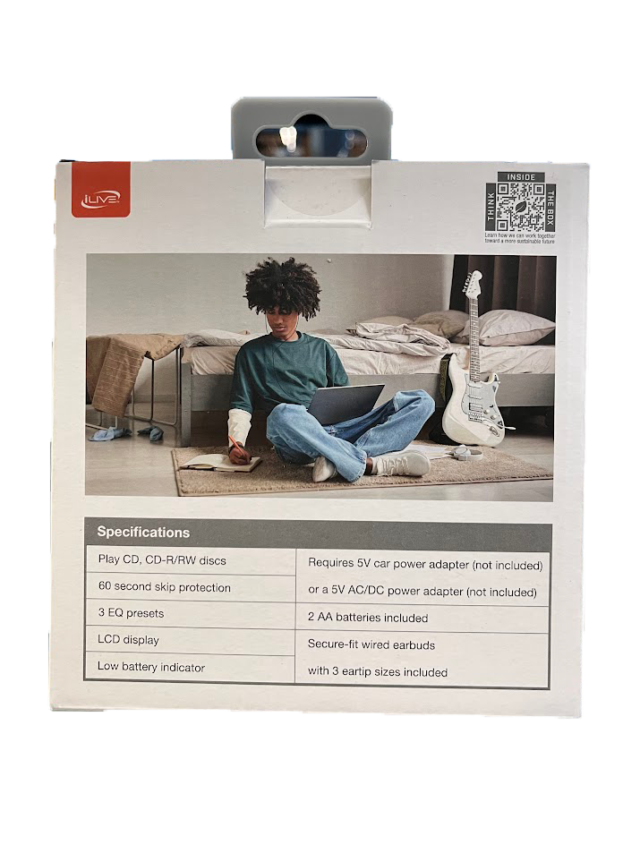 Ilive CD Player with Earbuds