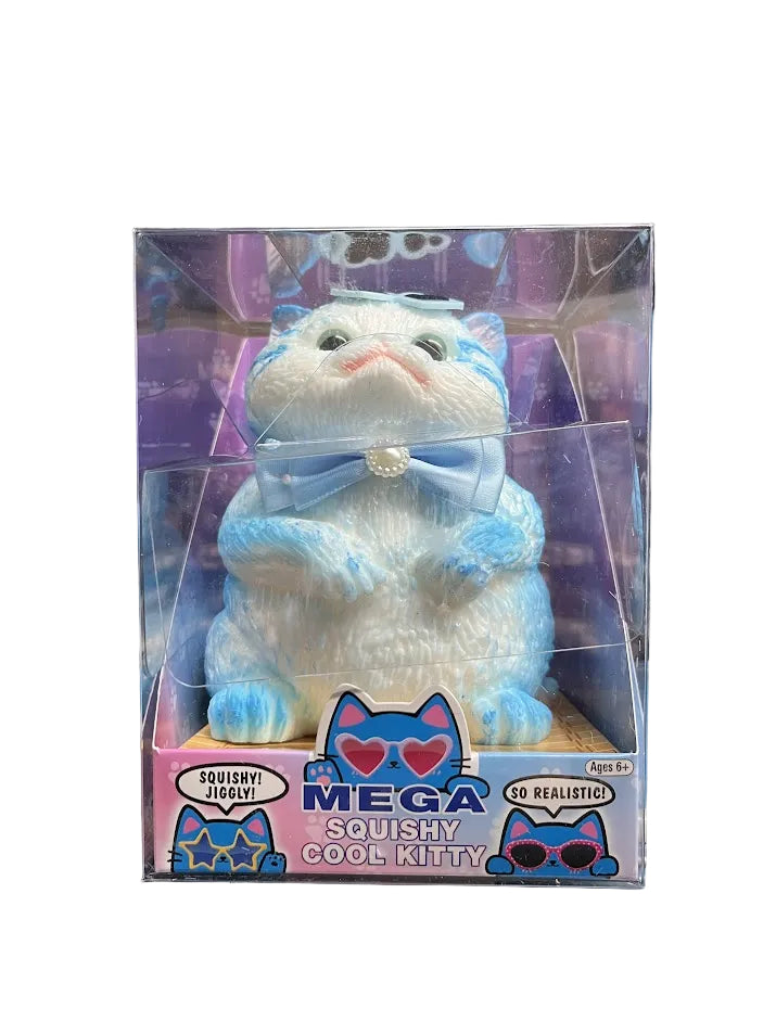 Mega Kitty Blue Squishy Toy [style may vary]