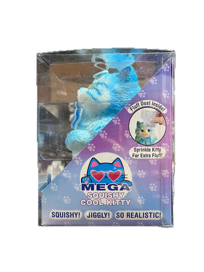 Mega Kitty Blue Squishy Toy [style may vary]