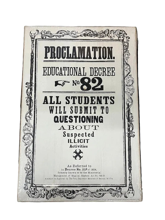 Harry Potter Proclamation 82 Sign
