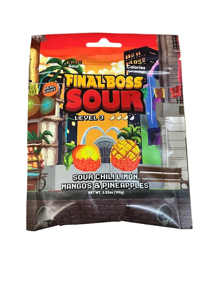 Final Boss Sour Chili Limon Mango & Pineapples Level 3 Candy