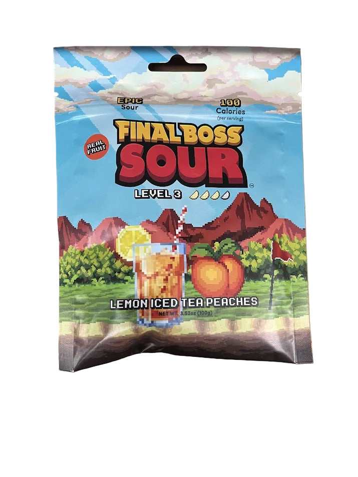 Final Boss Sour Lemon Iced Tea Peach Level 3 Candy