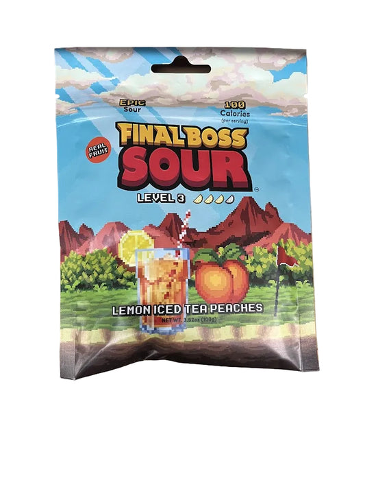 Final Boss Sour Lemon Iced Tea Peach Level 3 Candy