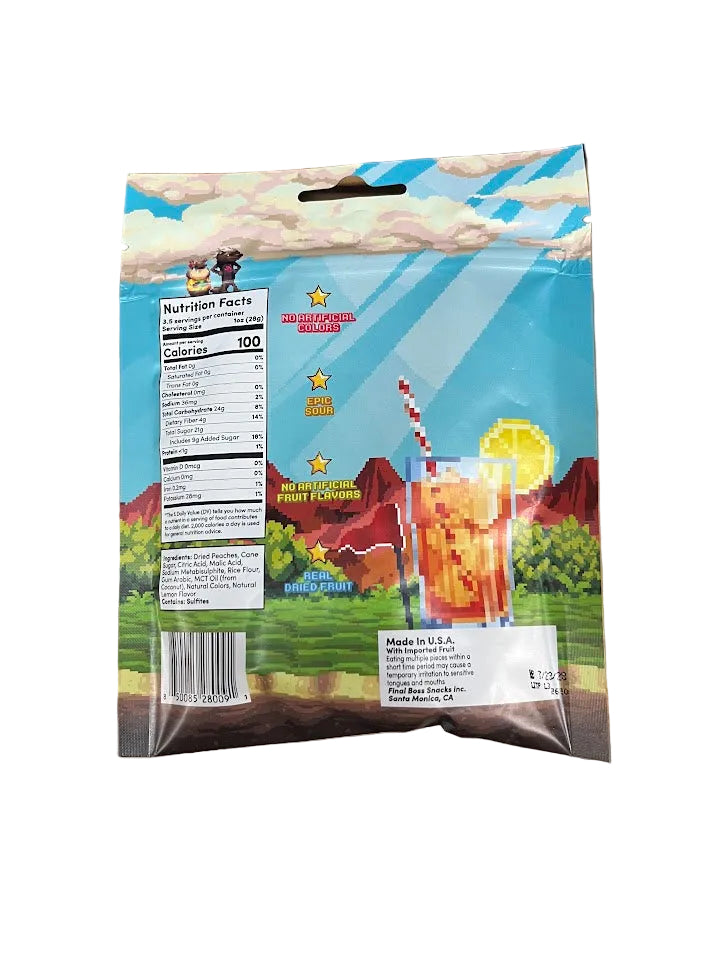 Final Boss Sour Lemon Iced Tea Peach Level 3 Candy