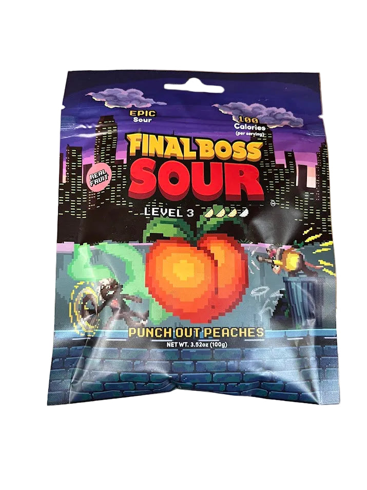 Final Boss Sour Punch Out Peaches Level 3 Candy