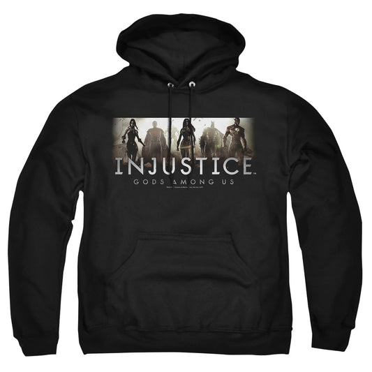 Injustice Gods Among Us - Logo - Adult Pull-over Hoodie - Black