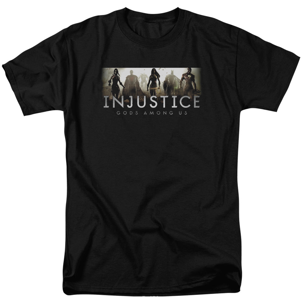 Injustice Gods Among Us - Logo - Short Sleeve Adult 18/1 - Black T-shirt