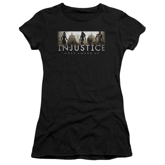 Injustice Gods Among Us - Logo - Short Sleeve Junior Sheer - Black T-shirt