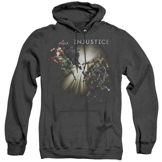 Injustice Gods Among Us - Good Vs Evils - Adult Heather Hoodie - Black