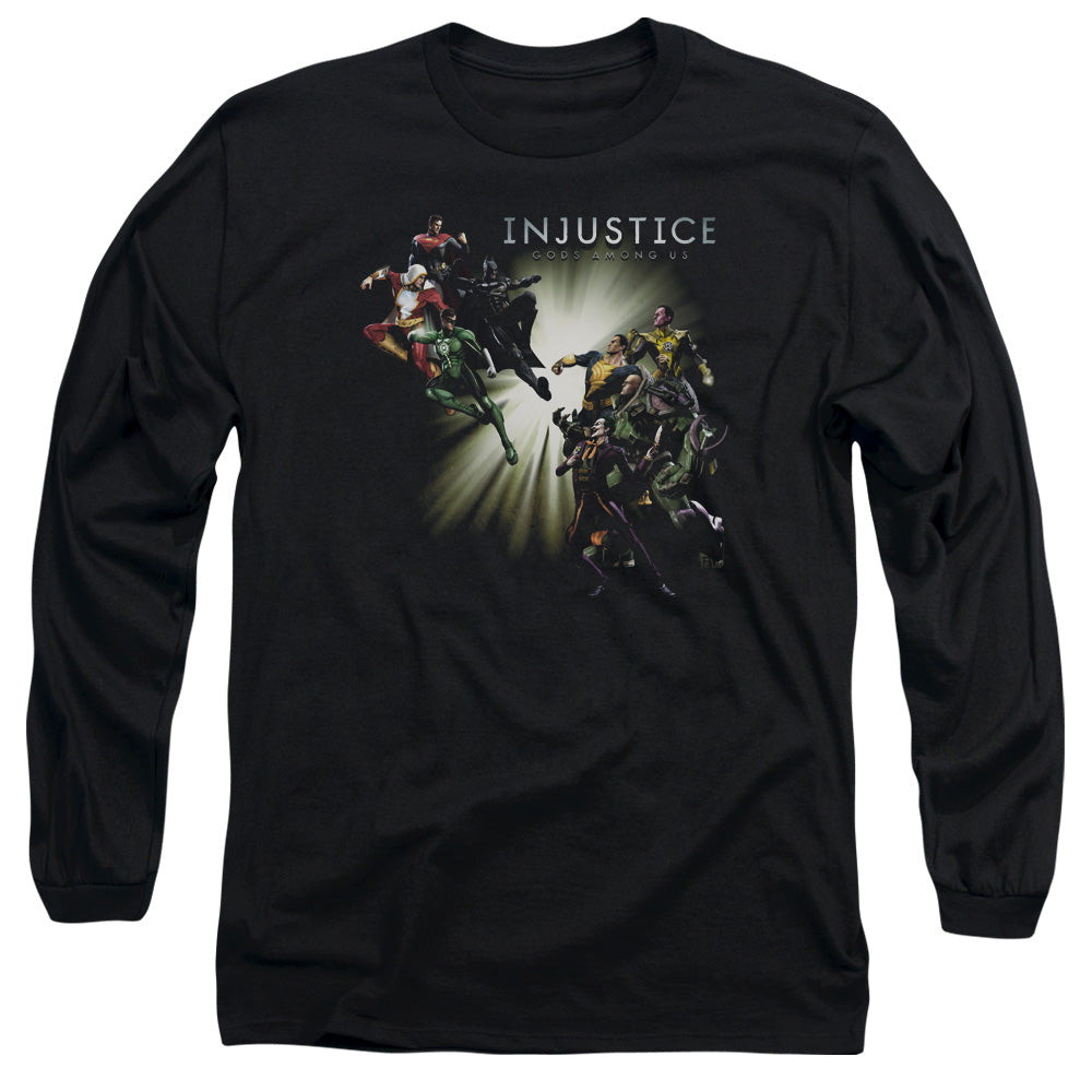 Injustice Gods Among Us - Good Vs Evil - Long Sleeve Adult 18/1 - Black T-shirt