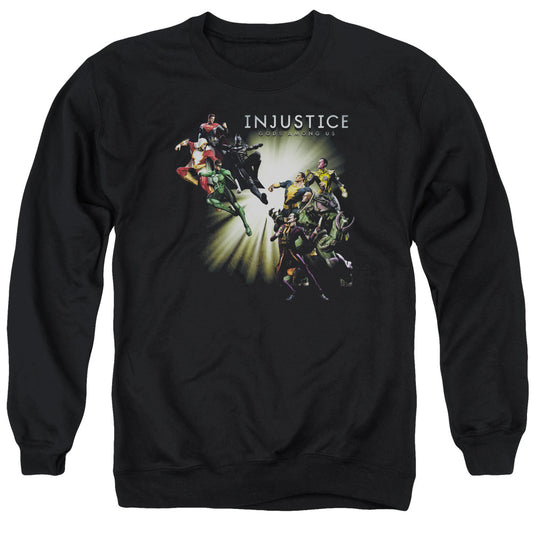 Injustice Gods Among Us - Good Vs Evil - Adult Crewneck Sweatshirt - Black
