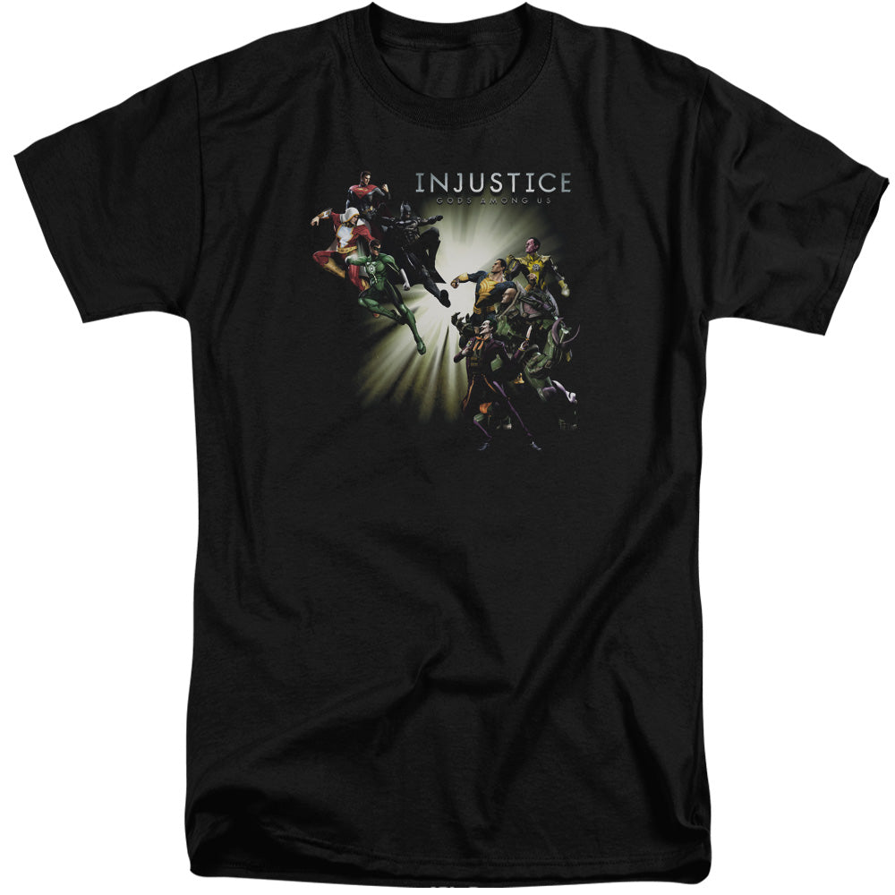 Injustice Gods Among Us - Good Vs Evils - Short Sleeve Adult Tall - Black T-shirt