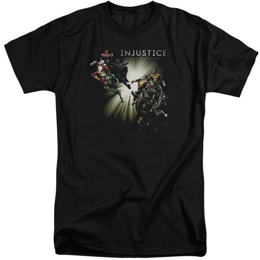 Injustice Gods Among Us - Good Vs Evils - Short Sleeve Adult Tall - Black T-shirt