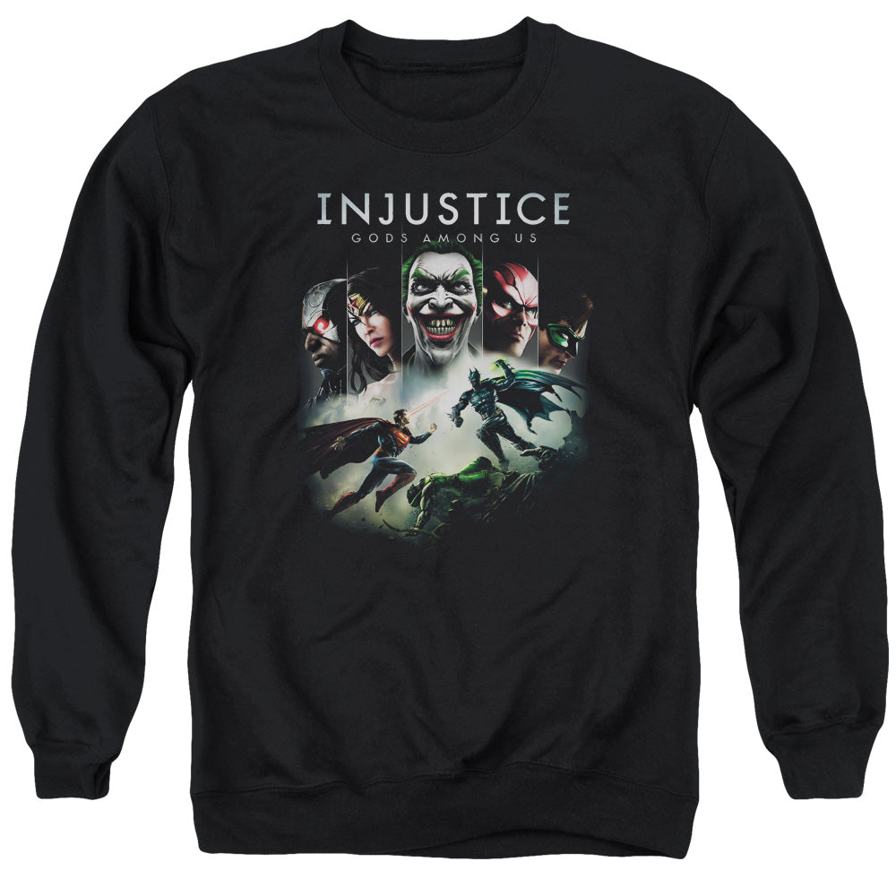 Injustice Gods Among Us - Key Art - Adult Crewneck Sweatshirt - Black