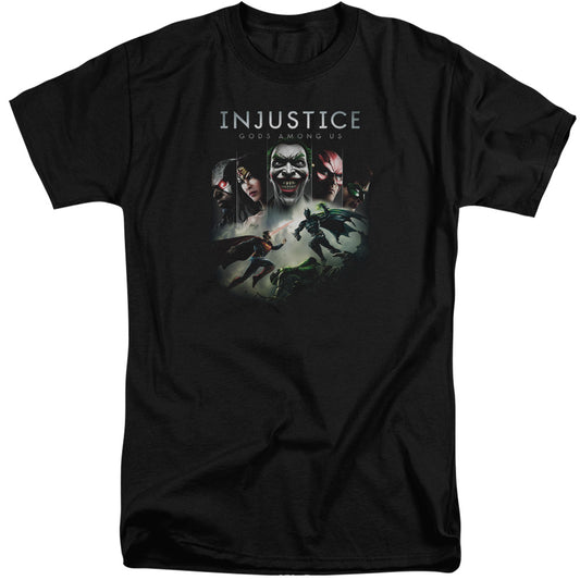 Injustice Gods Among Us - Key Art - Short Sleeve Adult Tall - Black T-shirt