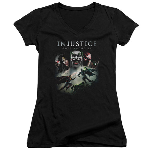 Injustice Gods Among Us - Key Art - Junior V-neck - Black