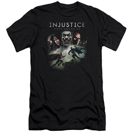 Injustice Gods Among Us - Key Art-premuim Canvas Adult Slim Fit 30/1 - Black