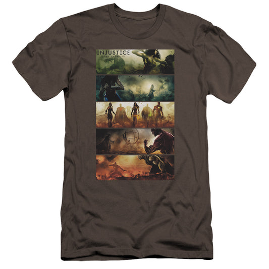 Injustice Gods Among Us - Panels-premuim Canvas Adult Slim Fit 30/1 - Charcoal