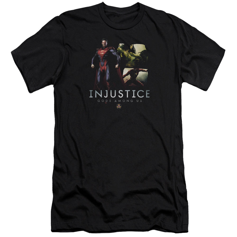 Injustice Gods Among Ushort Sleeveupermans Revenge-premuim Canvas Adult Slim Fit 30 - 1 - Black T-shirt