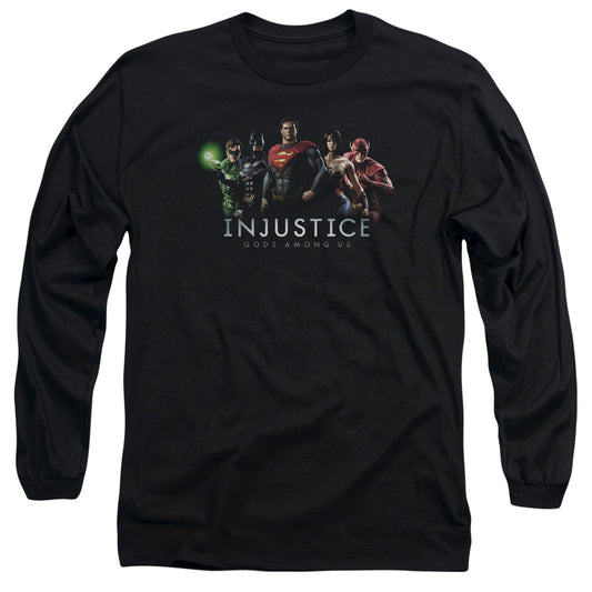 Injustice Gods Among Us - Injustice League - Long Sleeve Adult 18/1 - Black T-shirt