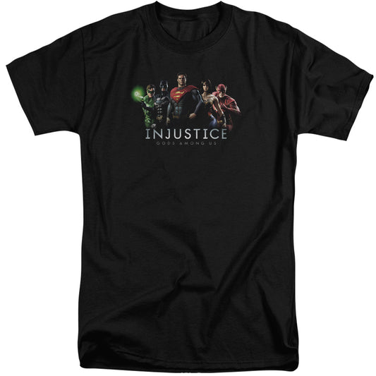 Injustice Gods Among Us - Injustice League - Short Sleeve Adult Tall - Black T-shirt