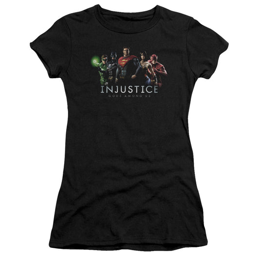 Injustice Gods Among Us - Injustice League - Short Sleeve Junior Sheer - Black T-shirt