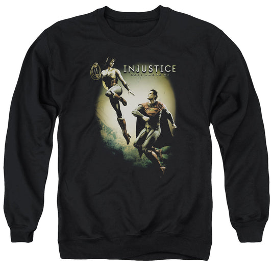 Injustice Gods Among Us - Battle Of The Gods - Adult Crewneck Sweatshirt - Black