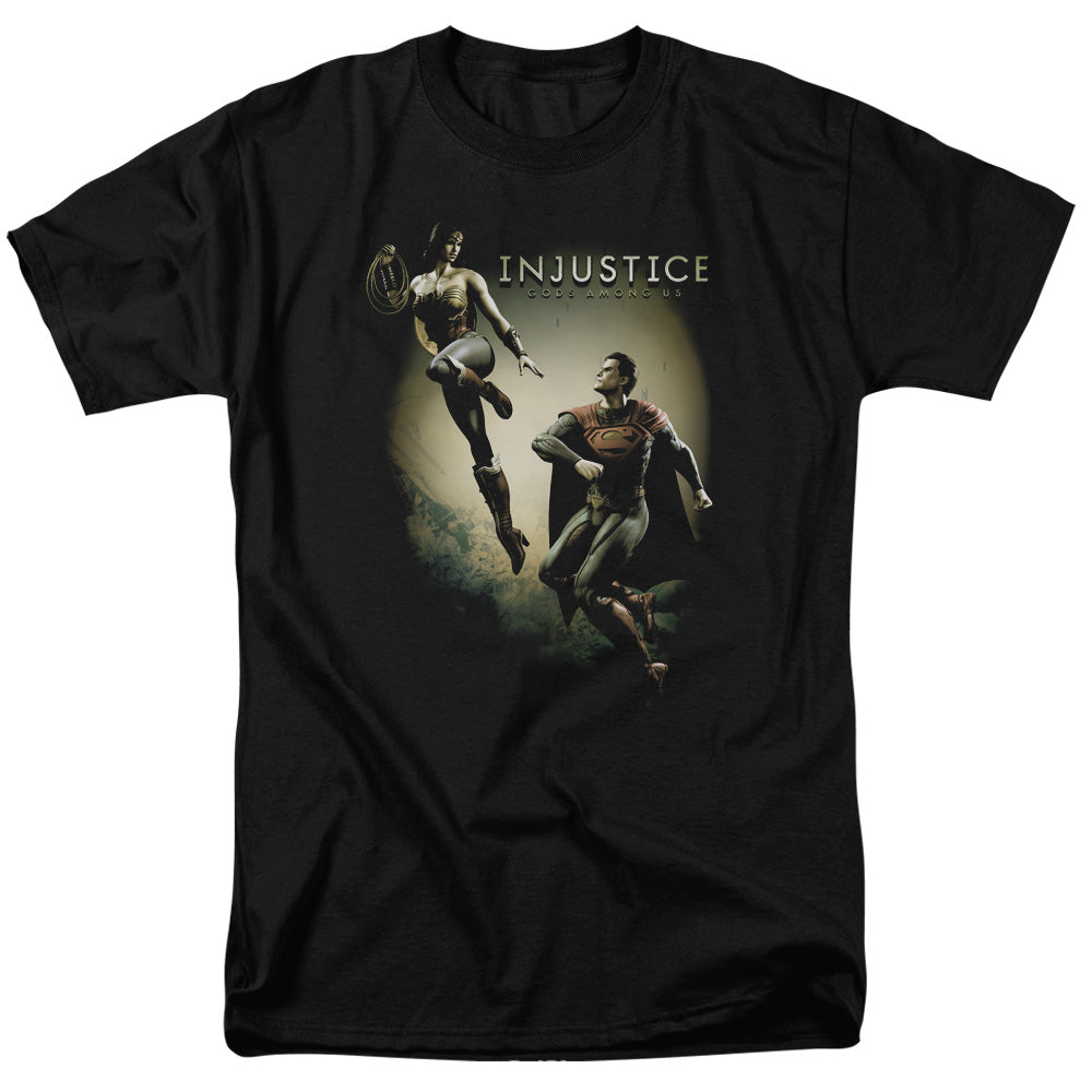 Injustice Gods Among Us - Battle Of The Gods - Short Sleeve Adult 18/1 - Black T-shirt