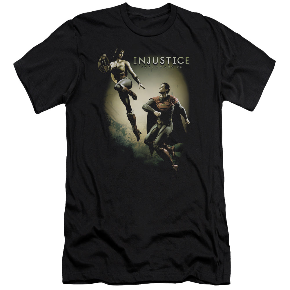 Injustice Gods Among Us - Battle Of The Gods - Short Sleeve Adult 30/1 - Black T-shirt