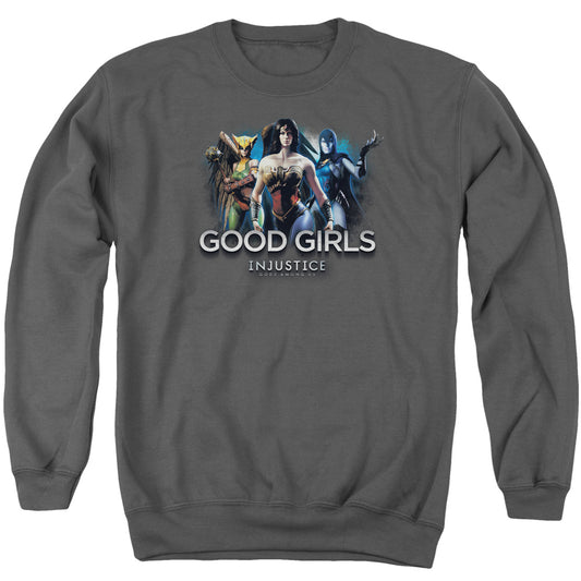 Injustice Gods Among Us - Good Girls - Adult Crewneck Sweatshirt - Charcoal