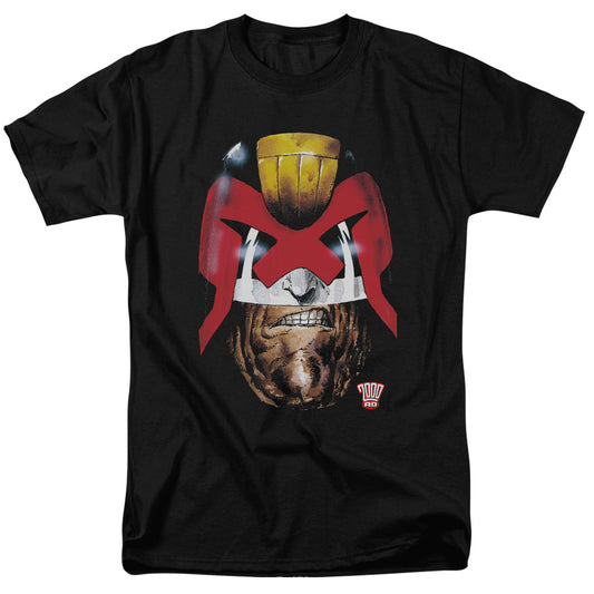 Judge Dredd - Dredds Head - Short Sleeve Adult 18/1 - Black T-shirt