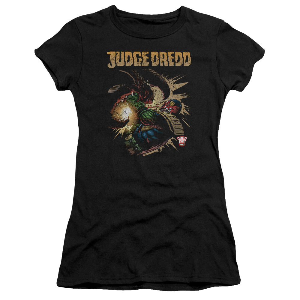 Judge Dredd - Blast Away - Short Sleeve Junior Sheer - Black T-shirt