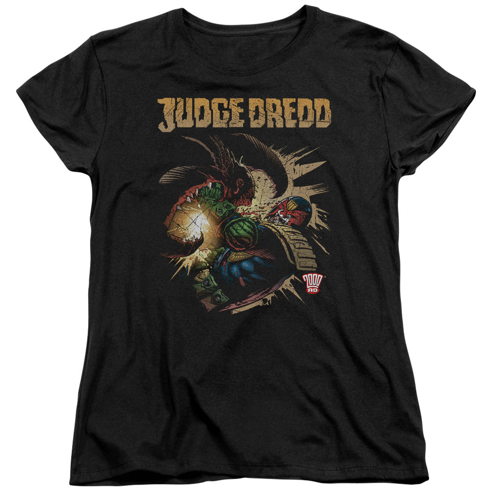Judge Dredd - Blast Away - Short Sleeve Womens Tee - Black T-shirt