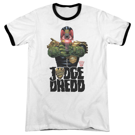 Judge Dredd - In My Sights - Adult Ringer - White/black