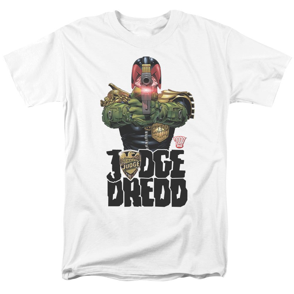 Judge Dredd - In My Sights - Short Sleeve Adult 18/1 - White T-shirt