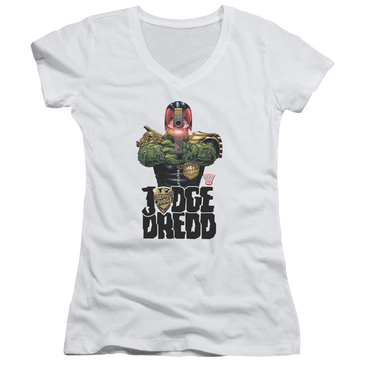 Judge Dredd - In My Sights - Junior V-neck - White