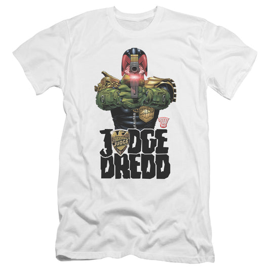 Judge Dredd - In My Sights-premuim Canvas Adult Slim Fit 30/1 - White