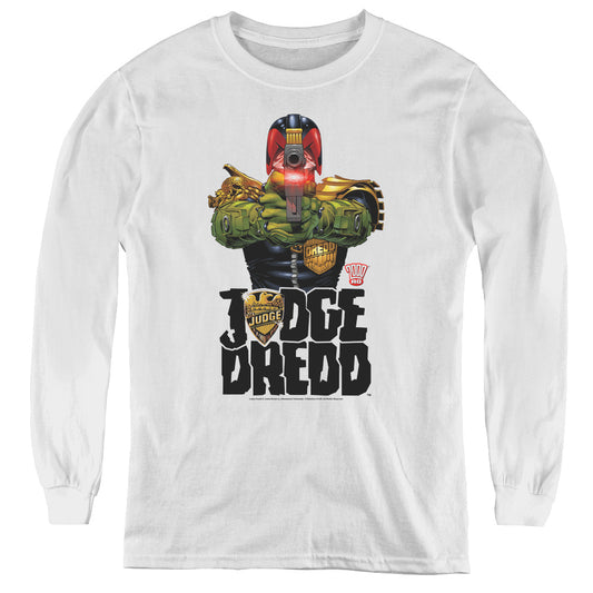 Judge Dredd - In My Sights - Youth Long Sleeve Tee - White