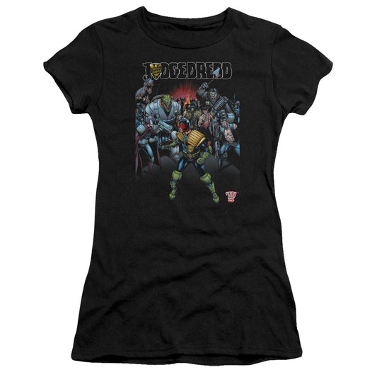 Judge Dredd - Behind You - Short Sleeve Junior Sheer - Black T-shirt