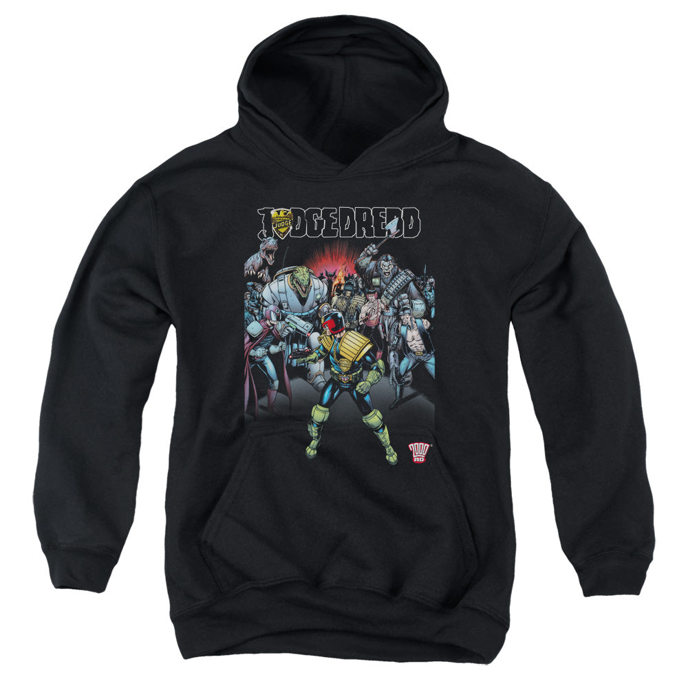 Judge Dredd Behind You-youth Pull-over Hoodie - Black
