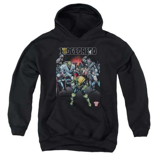Judge Dredd Behind You-youth Pull-over Hoodie - Black