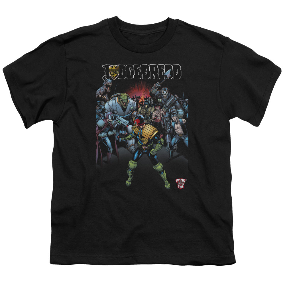 Judge Dredd - Behind You - Short Sleeve Youth 18/1 - Black T-shirt