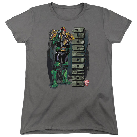 Judge Dredd - Blam - Short Sleeve Womens Tee - Charcoal T-shirt