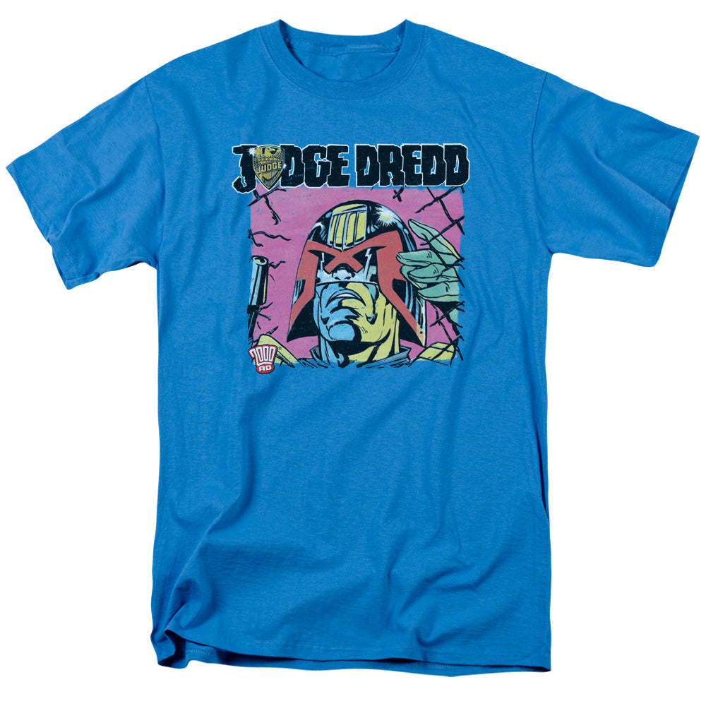 Judge Dredd - Fenced - Short Sleeve Adult 18/1 - Turquoise T-shirt