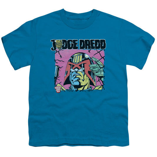 Judge Dredd - Fenced - Short Sleeve Youth 18/1 - Turquoise T-shirt