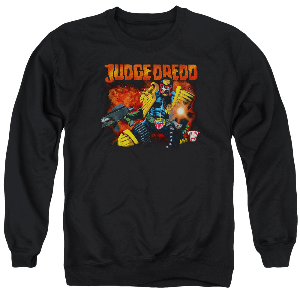 Judge Dredd - Through Fire - Adult Crewneck Sweatshirt - Black