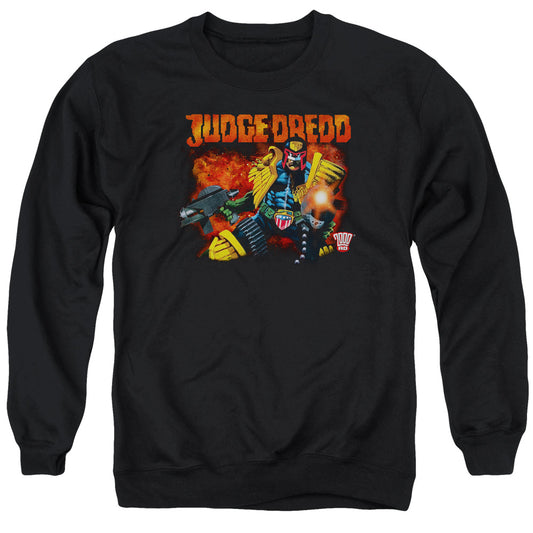 Judge Dredd - Through Fire - Adult Crewneck Sweatshirt - Black